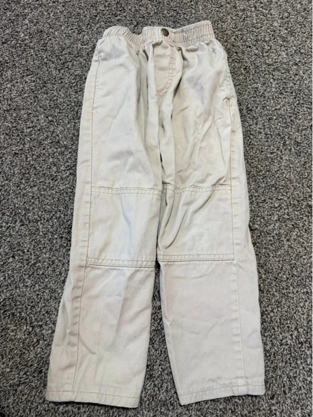 Vintage Garanimals Boys Size 4 Khaki Tan Cotton Pants Reinforced Knee Y2K